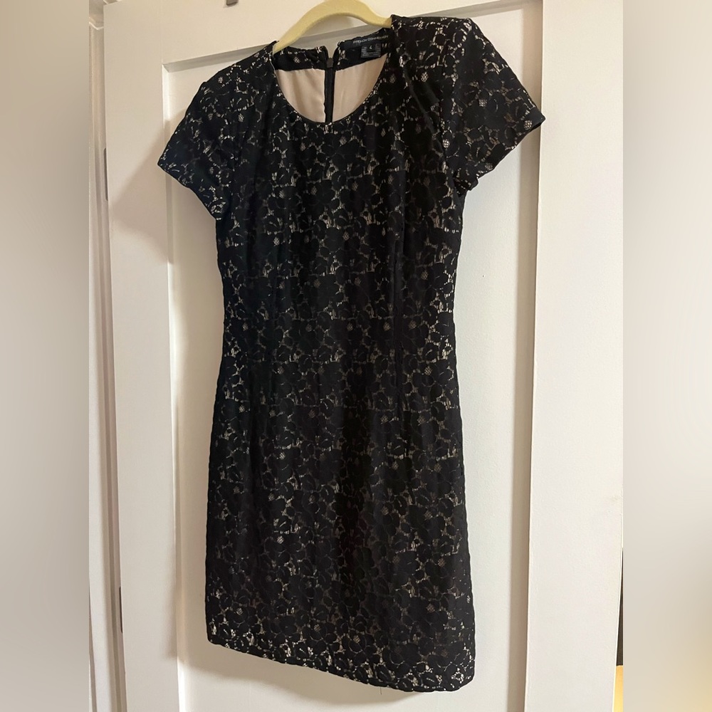 French Connection Black Lace Dress
